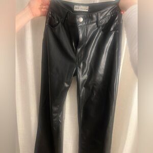 Black Leather Zara Pants